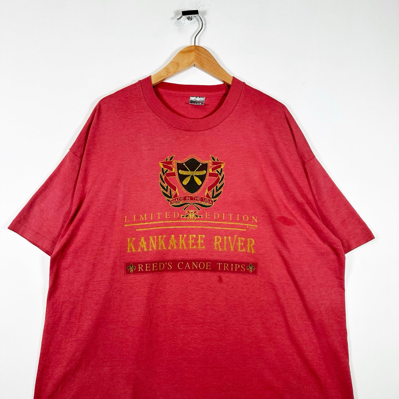 Vintage 90s Single Stitch Kankakee River Graphic T Shirt