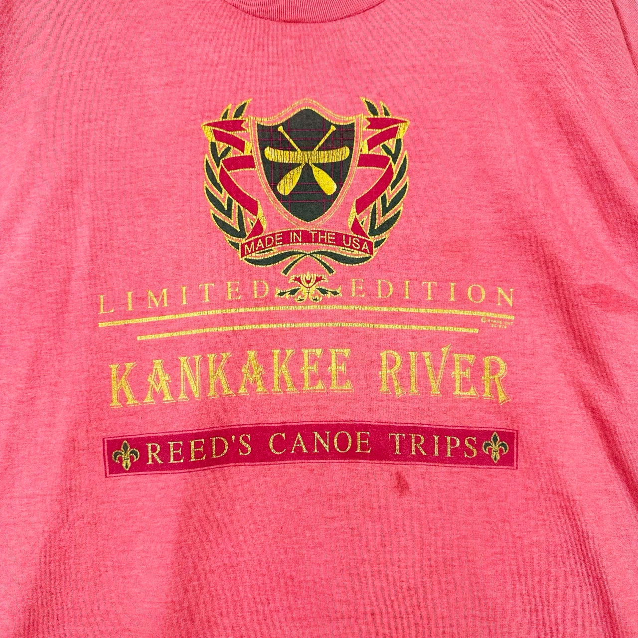 Vintage 90s Single Stitch Kankakee River Graphic T Shirt