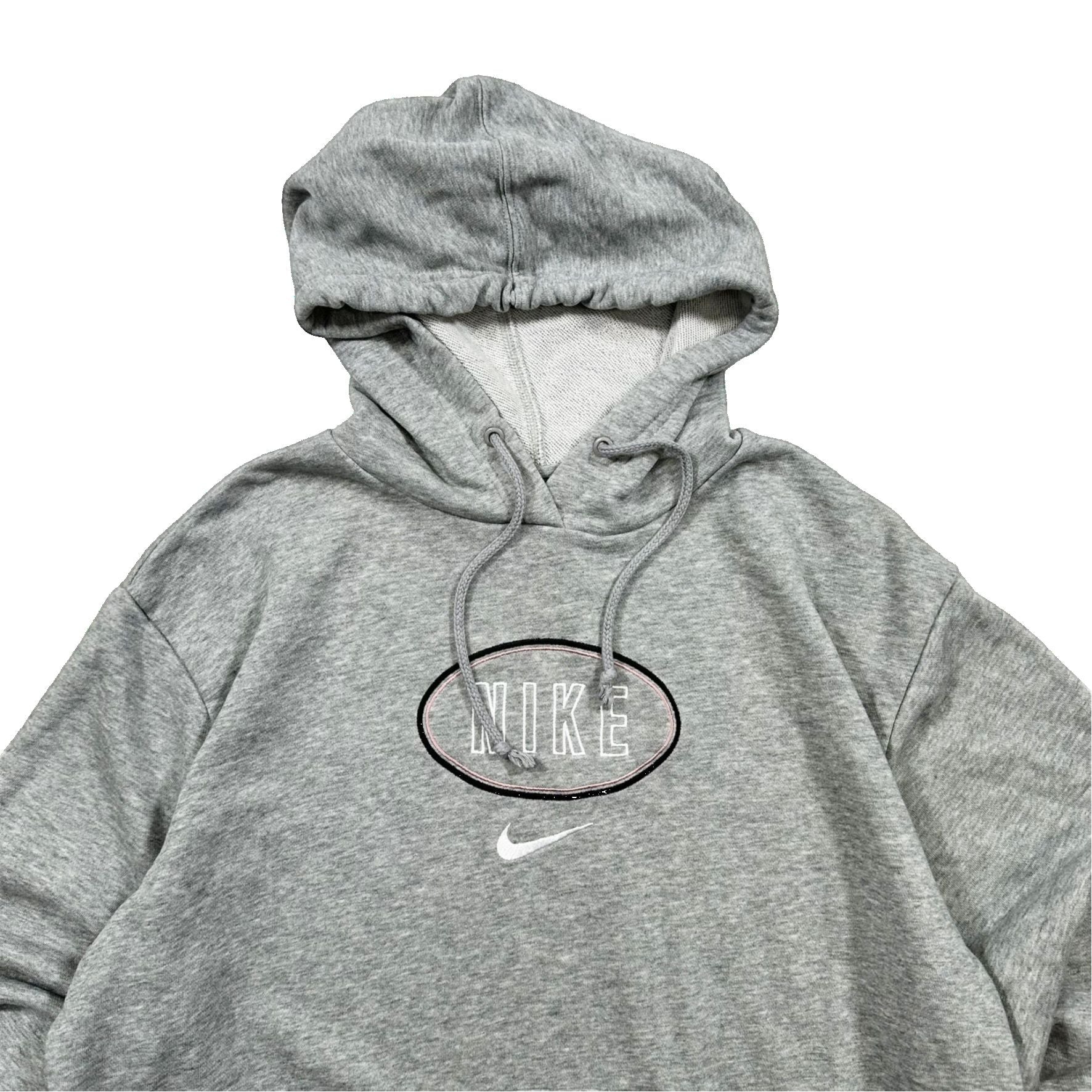 Authentic Nike Centre Swoosh Embroidered Hoodie - Small