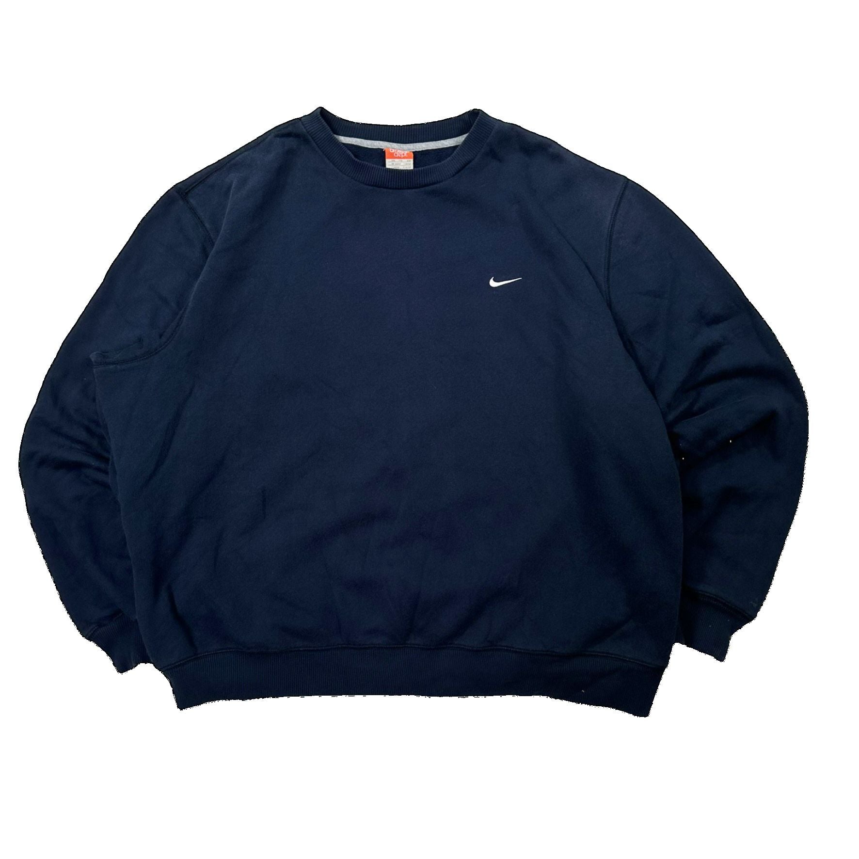 Authentic Nike Dark Blue Swoosh Crewneck Sweater - Double Extra Large