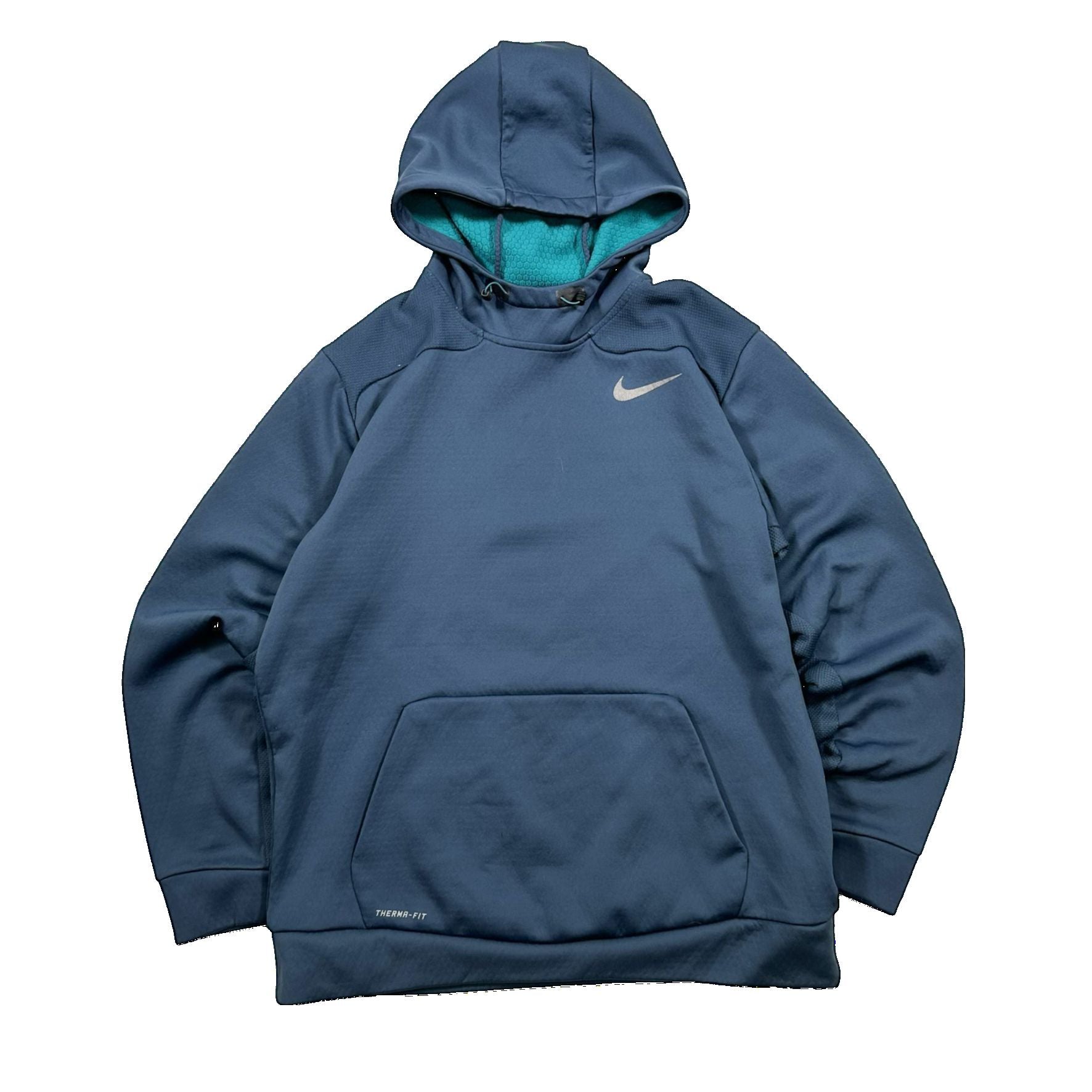 Authentic Nike THermal Fit Blue Pullover Hoodie Sweater - Large