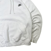 Authentic Nike White Swoosh Hoodie - Large