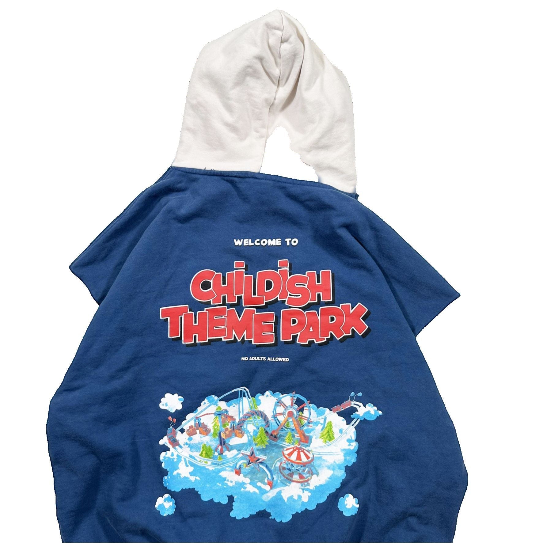 Authentic Streetwear Childish Theme Park Heavy Printed Graphic Hoodie Sweater - Extra Large