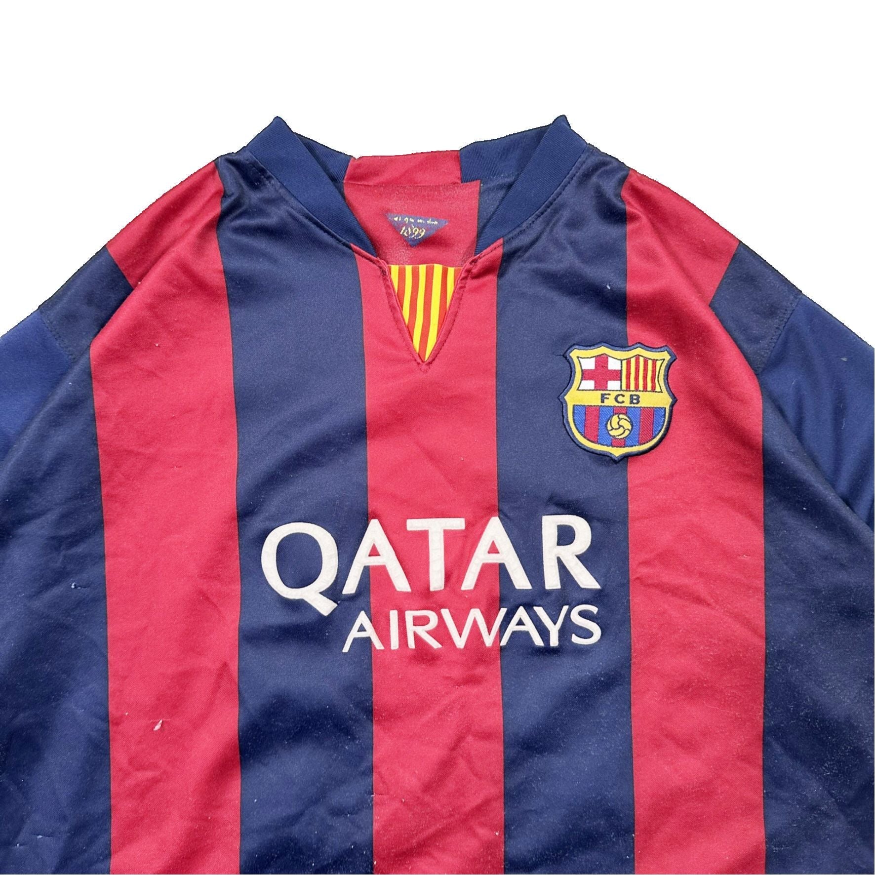 Barcelona #11 Neymar Jr Qatar Airways Football Soccer Jersey - Large