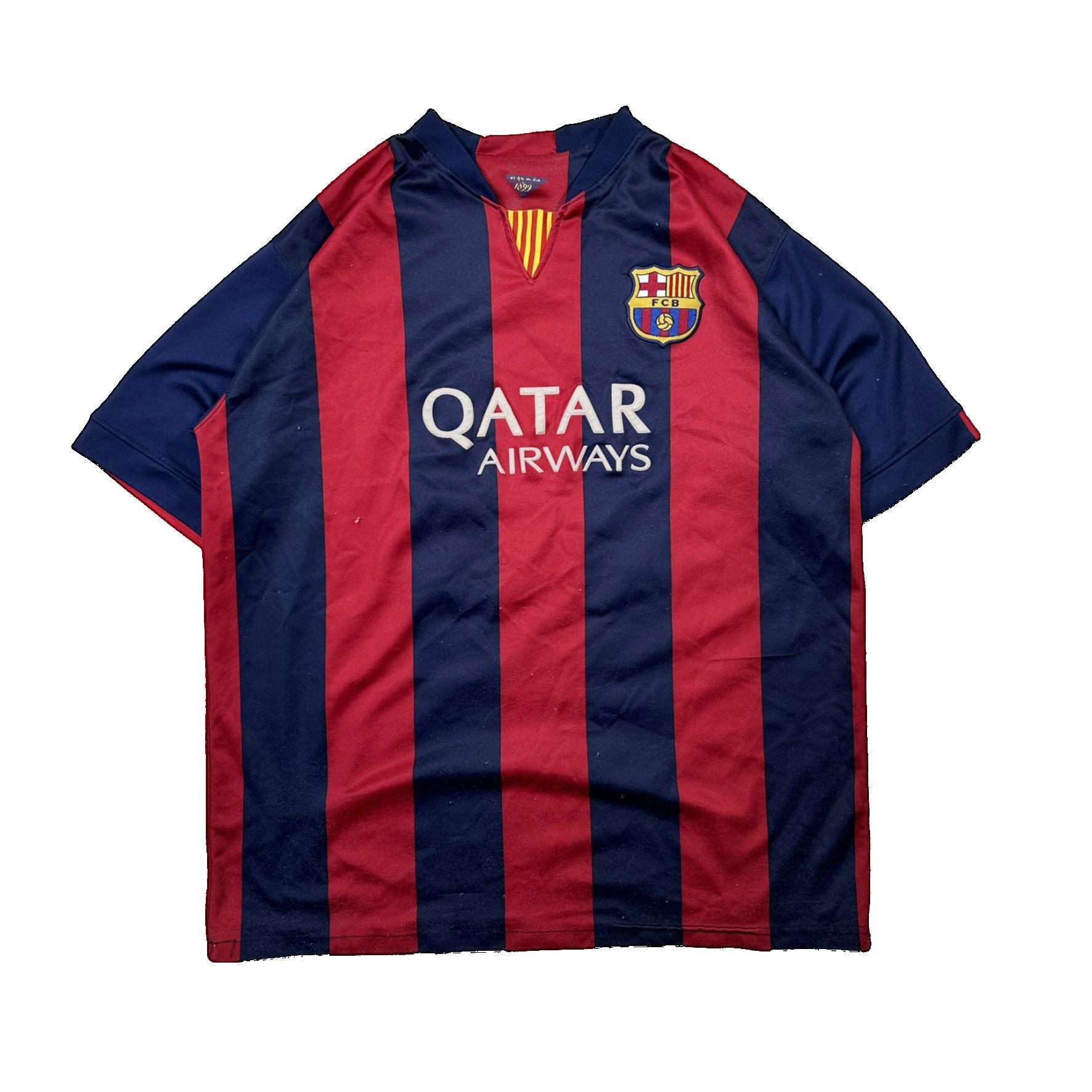 Barcelona #11 Neymar Jr Qatar Airways Football Soccer Jersey - Large