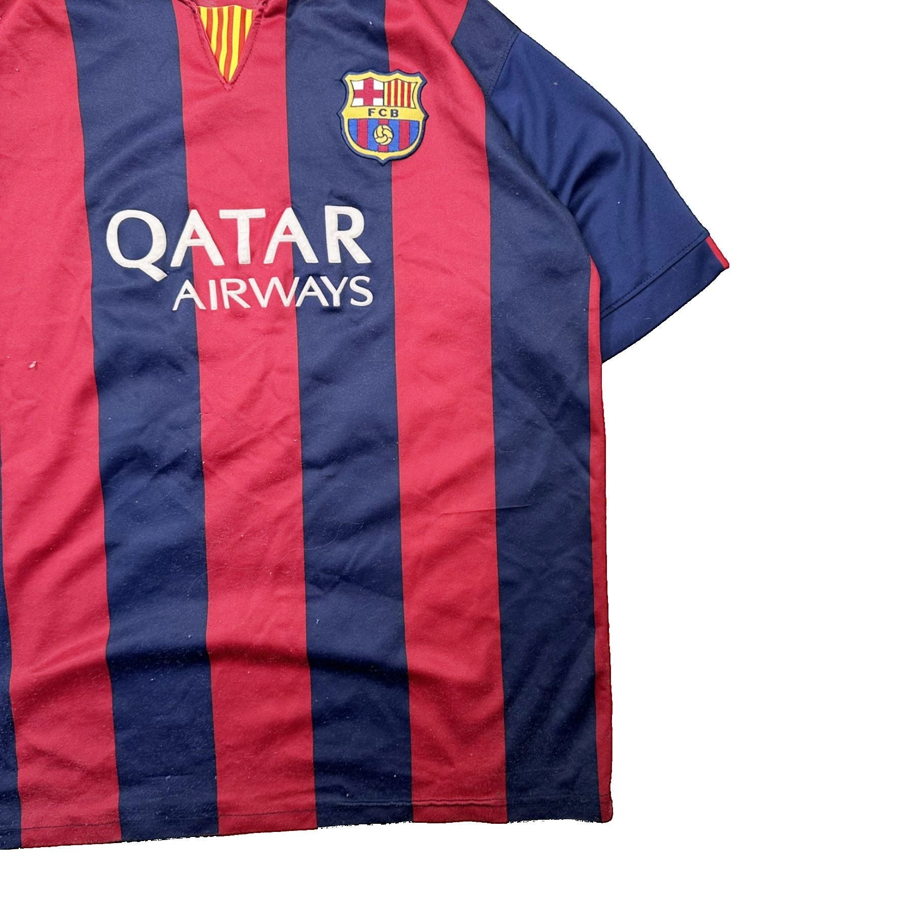 Barcelona #11 Neymar Jr Qatar Airways Football Soccer Jersey - Large