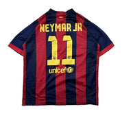 Barcelona #11 Neymar Jr Qatar Airways Football Soccer Jersey - Large