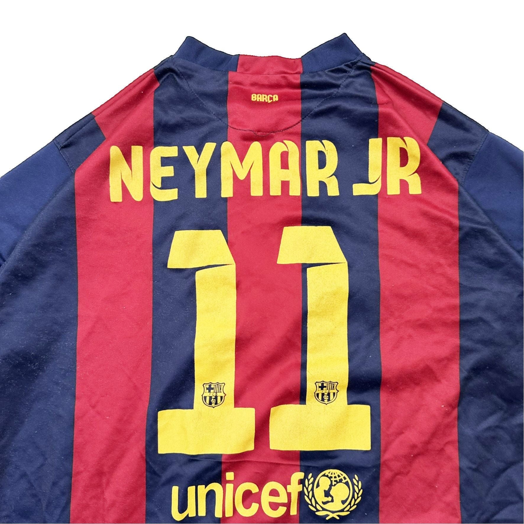 Barcelona #11 Neymar Jr Qatar Airways Football Soccer Jersey - Large