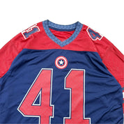 Disney Captain America #41 Marvel Football Jersey - Medium