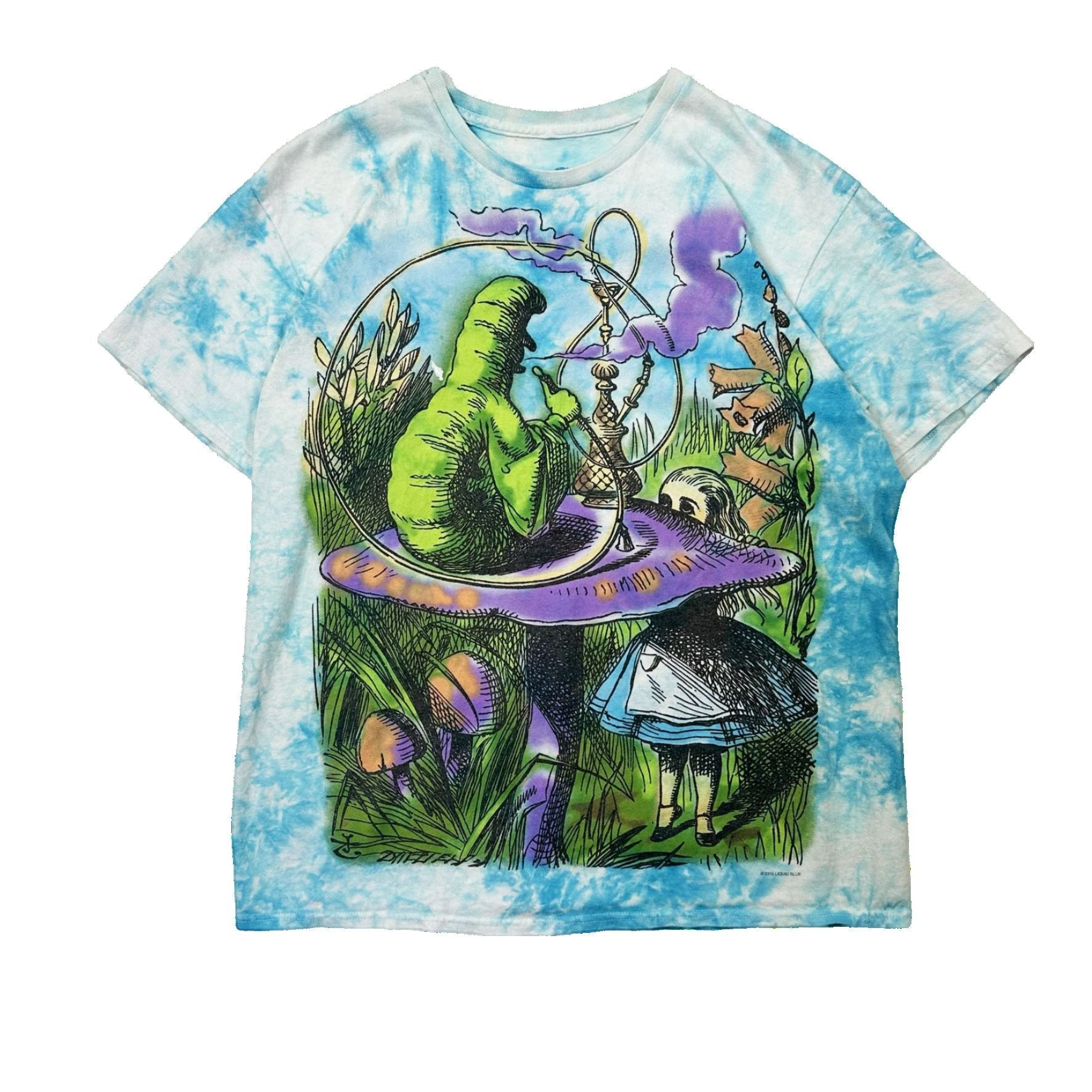 Liquid Blue Alice in Wonderland Graphic T Shirt - Large