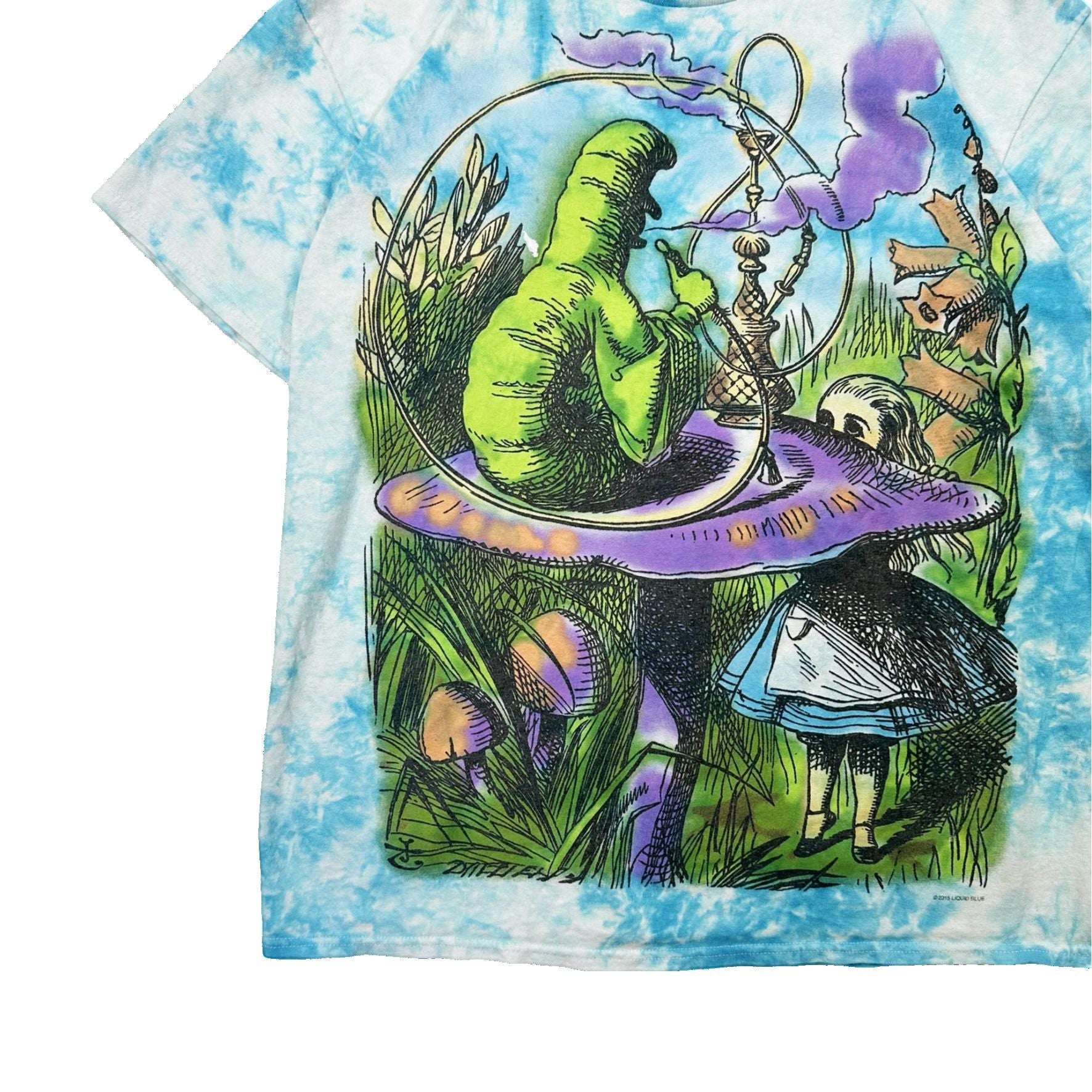 Liquid Blue Alice in Wonderland Graphic T Shirt - Large