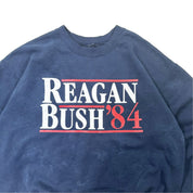 Reagan Bush 84 Big Print Throwback Graphic Sweater - Large