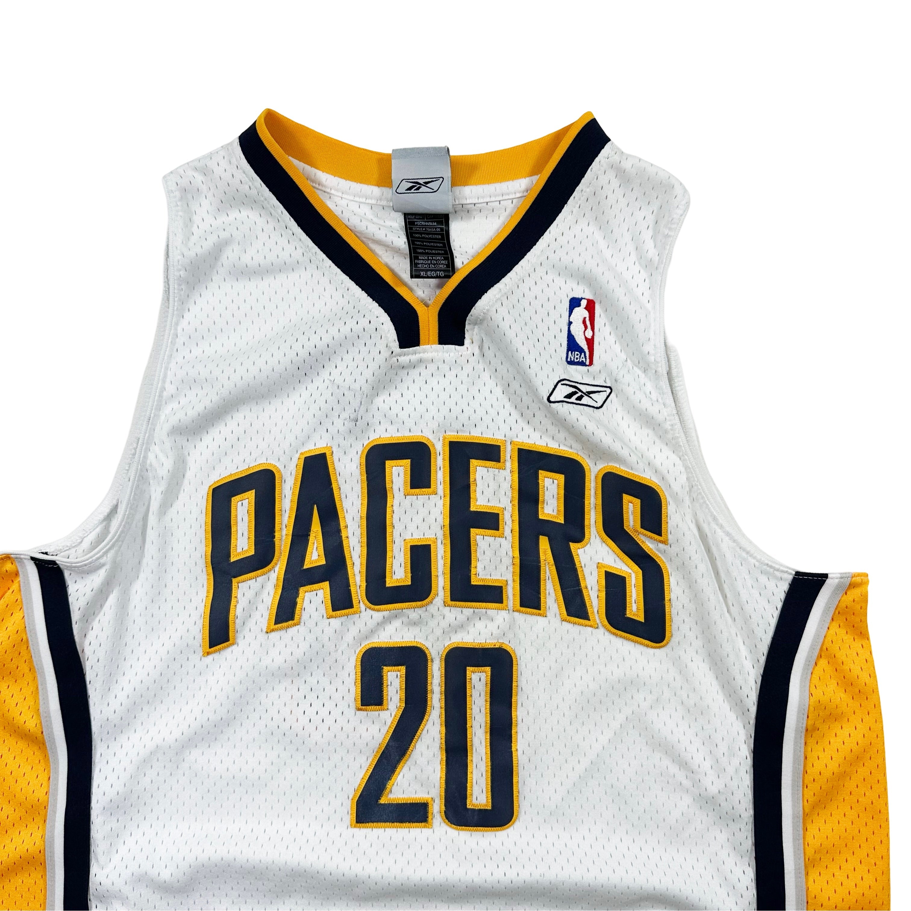 Vintage Reebok NBA Indiana Pacers 20 Jones Basketball Jersey