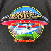 Vintatge 2016 Boston 4 Decades 40th Anniversary Graphic Band T Shirt - Double Extra Large