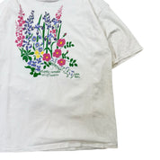 Vintazge 90s Single Stitch Atlantic Canada Wildflowers Nature Graphic T Shirt - Large